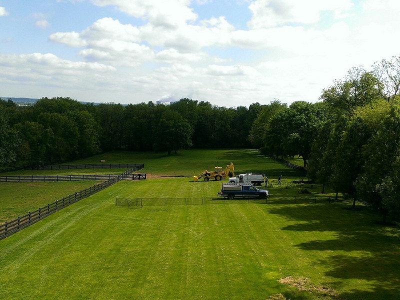 during construction of Equestrian Outdoor Riding Arena
