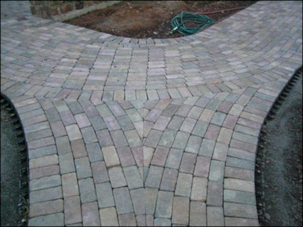 after the installation of custom pavers patio and walkway