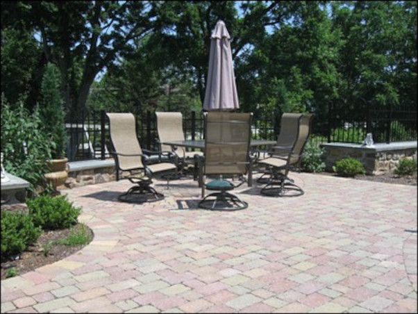 after the installation of custom pavers patio and walkway