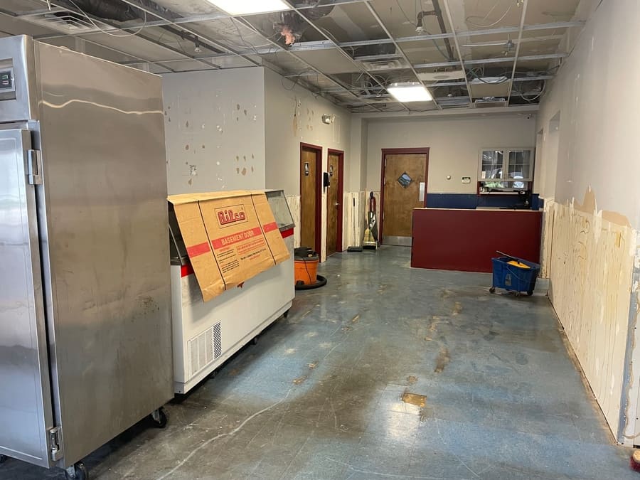 campus corner pizza during interior renovation services